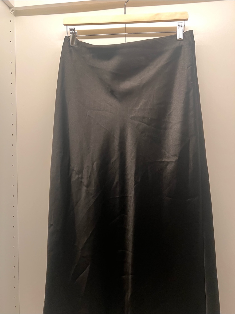Zara Black Satin Maxi Skirt - Picture 2 of 2